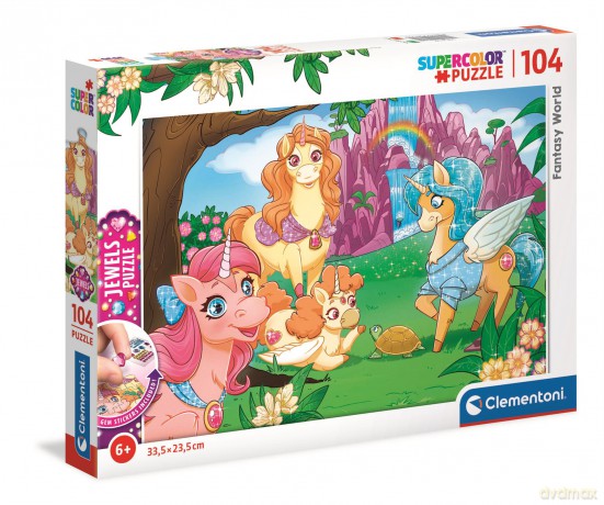 CLEMENTONI 104 el. z ozdobami Fantastyczny świat 20179 [PUZZLE]