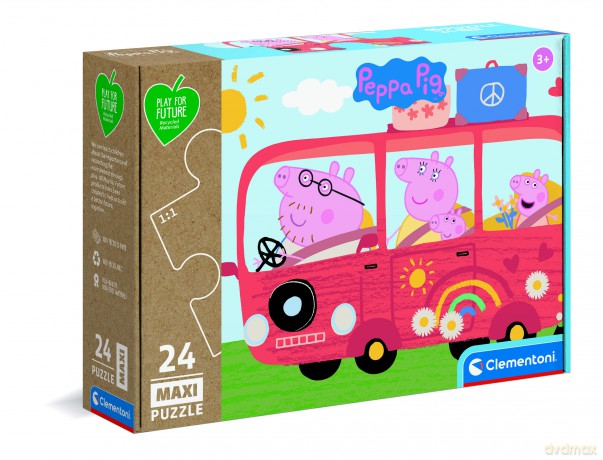 CLEMENTONI 24 el. maxi play for future Świnka Peppa 24221 [PUZZLE]