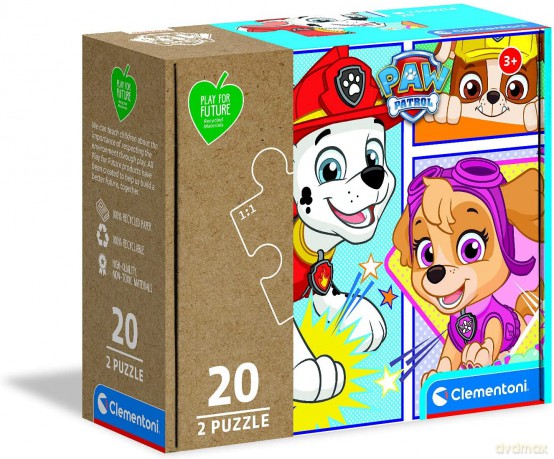 CLEMENTONI 2x20 el. play for future Psi patrol 24782 [PUZZLE]