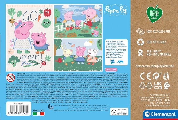 CLEMENTONI 3x48 play for future Świnka Peppa 25269 [PUZZLE]