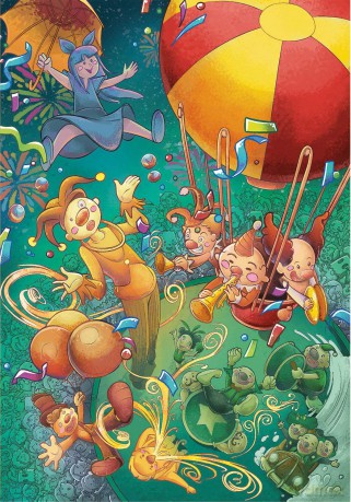 CLEMENTONI 3x48 super color Cyrk 25264 [PUZZLE]