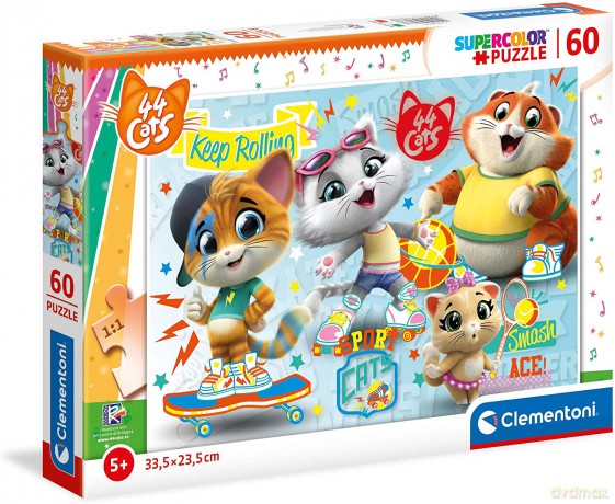 CLEMENTONI 60 el. super color 44 el. Koty 26063 [PUZZLE]