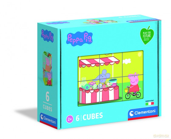 CLEMENTONI Kostki 6 el play for future Świanka Peppa 44009 [PUZZLE]