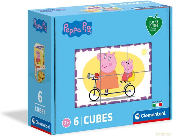 CLEMENTONI Kostki 6 el play for future Świanka Peppa 44009 [PUZZLE]