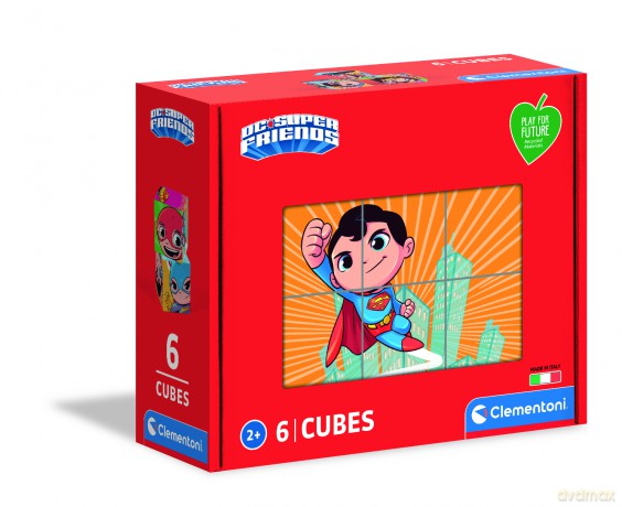CLEMENTONI Kostki 6 play for future Super przyjaciele 44008 [PUZZLE]