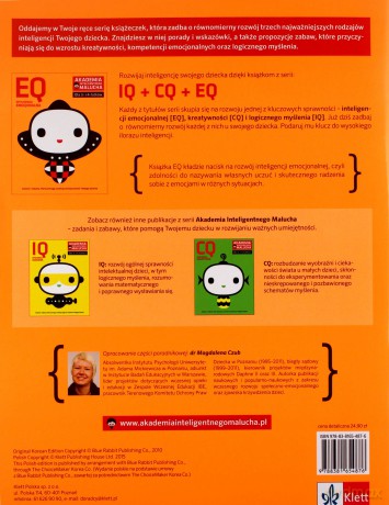 EQ-Inteligencja emocjonalna dla 3-4 latków nowe zabawy z poradami psychologa Książka z naklejkami Akademia Inteligentnego Malucha [KSIĄŻKA]