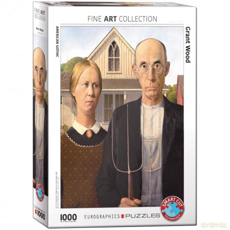 EUROGRAPHICS 1000 el. Amerykański Gotyk, Grant Wood 6000-5479 [PUZZLE]