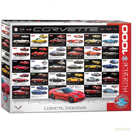 EUROGRAPHICS 1000 el. Corvette ewolucja 6000-0683 [PUZZLE]