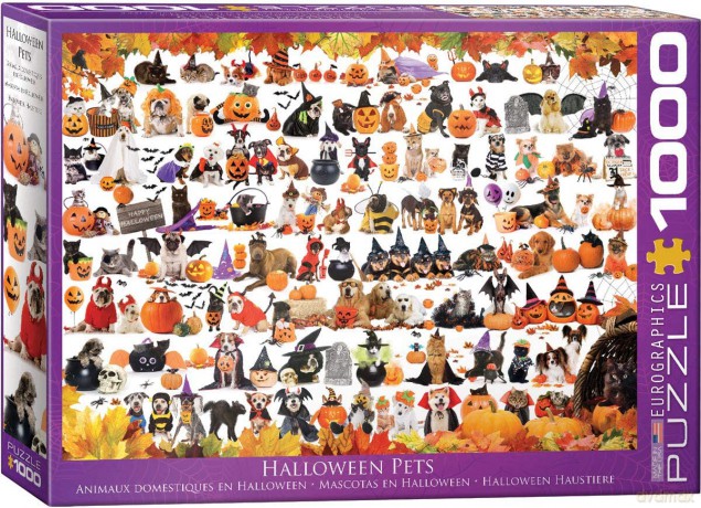 EUROGRAPHICS 1000 el. Halloween zwierząt domowych 6000-5416 [PUZZLE]