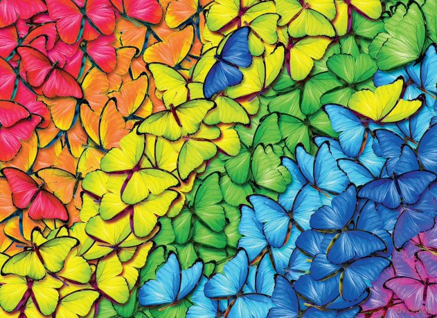 EUROGRAPHICS 1000 el. Kolorowe motyle 6000-5603 [PUZZLE]