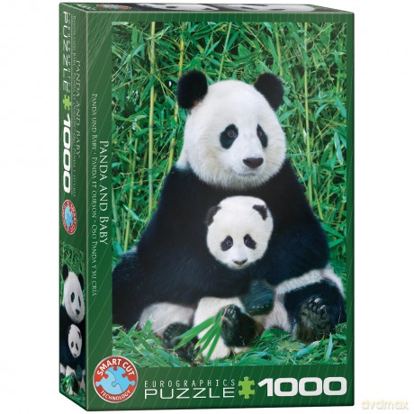 EUROGRAPHICS 1000 el. Panda i dziecko 6000-0173 [PUZZLE]