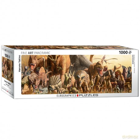 EUROGRAPHICS 1000 el. panoramiczne Dinozaury, Haruo Takin 6010-4650 [PUZZLE]
