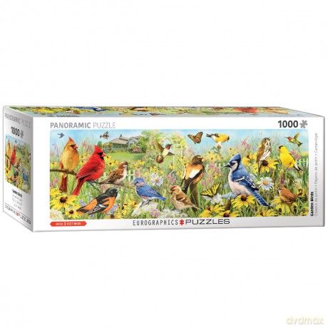 EUROGRAPHICS 1000 el. panoramiczne Ptaki ogrodowe 6010-5338 [PUZZLE]