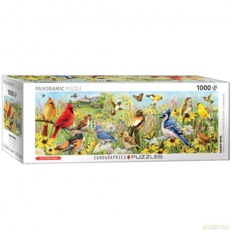 EUROGRAPHICS 1000 el. panoramiczne Ptaki ogrodowe 6010-5338 [PUZZLE]