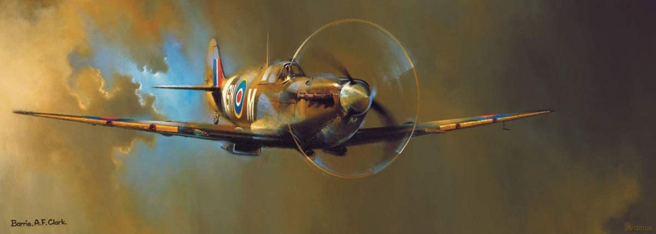 EUROGRAPHICS 1000 el. panoramiczne Samolot bojowy, Spitfire by BArrie A.F.C 6010-0952 [PUZZLE]