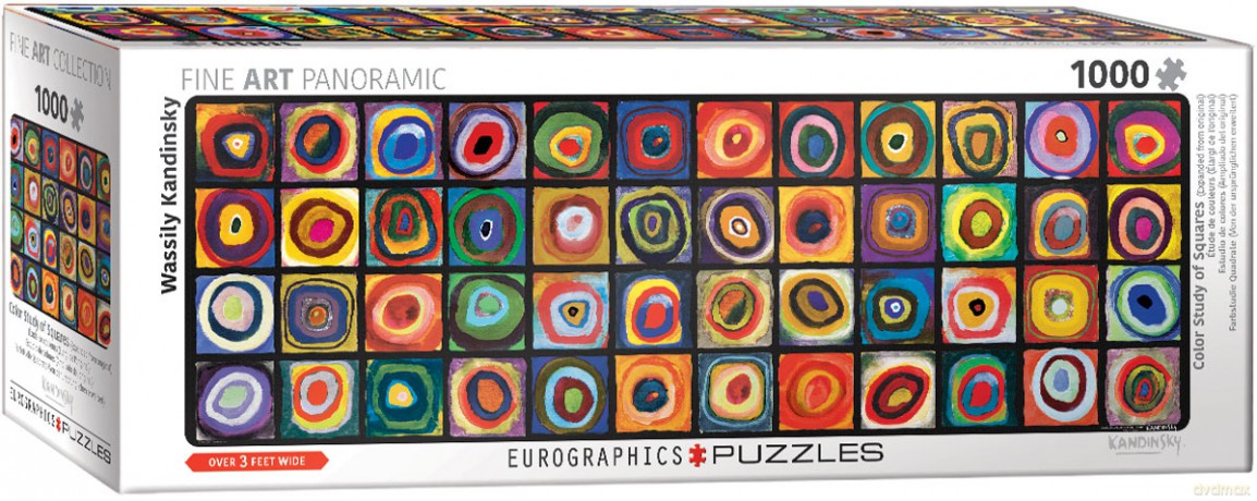 EUROGRAPHICS 1000 el. panoramiczne Studium kolorów, Wasily Kandinsky 6010-5443 [PUZZLE]