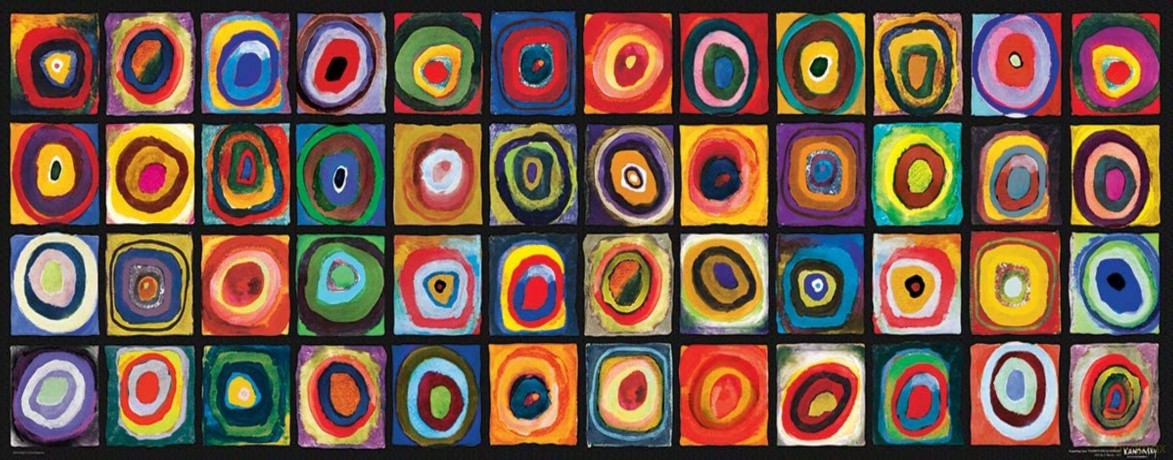 EUROGRAPHICS 1000 el. panoramiczne Studium kolorów, Wasily Kandinsky 6010-5443 [PUZZLE]