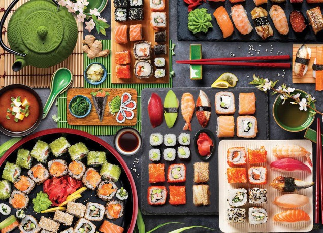 EUROGRAPHICS 1000 el. Stół sushi 6000-5618 [PUZZLE]