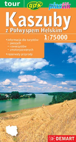 Kaszuby z Półwyspem Helskim. Mapa turystyczna 1:75000. Plastik [KSIĄŻKA]