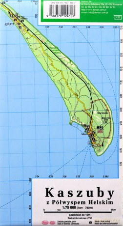 Kaszuby z Półwyspem Helskim. Mapa turystyczna 1:75000. Plastik [KSIĄŻKA]