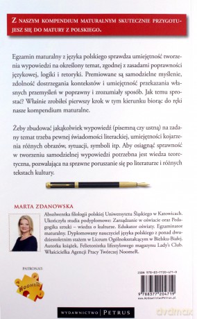 Matura, kompendium wiedzy. Język polski - Marta Zdanowska [KSIĄŻKA]