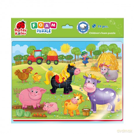Puzzle piankowe A4 el. Śmieszne obrazki Farma RK6020-05 [PUZZLE]