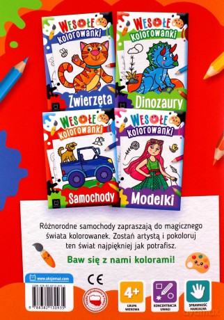 Samochody. Wesołe kolorowanki - Sylwia Kajdana [KSIĄŻKA]