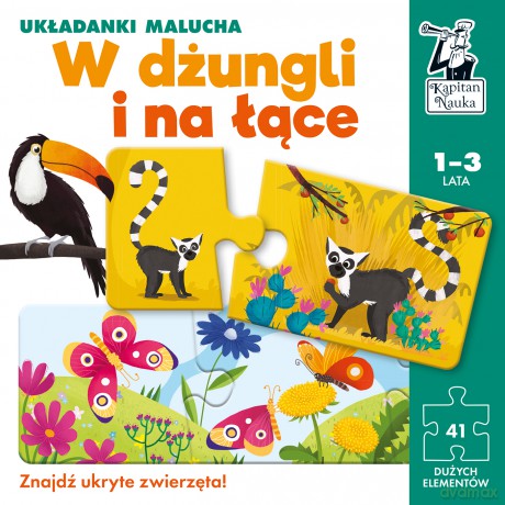 Układanki malucha W dżungli i na łące Kapitan Nauka