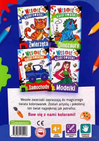 Zwierzęta. Wesołe kolorowanki - Sylwia Kajdana [KSIĄŻKA]
