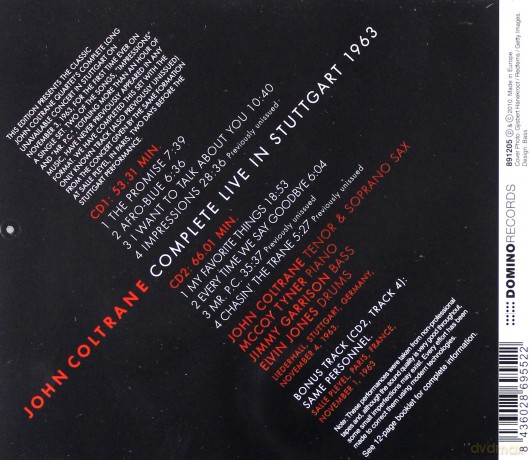 John Coltrane Quartet: Complete Live In Stuttgart 1963 [2CD]