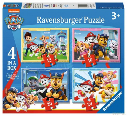 Puzzle 4w1 Drużyna Psi Patrol [PUZZLE]