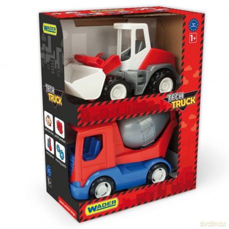Tech Truck auta budowlane - Betoniarka i ładowarka