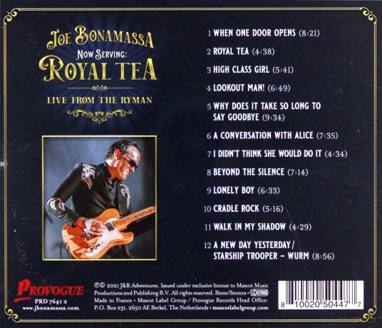 Joe Bonamassa: Now Serving Royal Tea Live From The Ryman [CD]