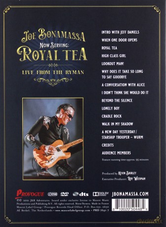 Joe Bonamassa: Now Serving Royal Tea Live From The Ryman [DVD]