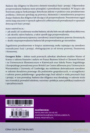 Badanie due diligence w transakcjach fuzji i przejęć - Grzegorz Keler [KSIĄŻKA]