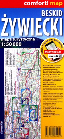 Beskid Żywiecki laminowana mapa turystyczna 1:50 000