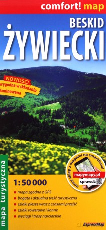 Beskid Żywiecki laminowana mapa turystyczna 1:50 000