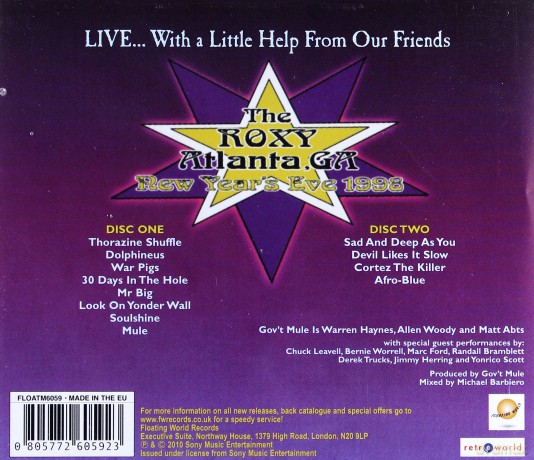 Gov't Mule: Live... With a Little Help From Our Friends [2CD]