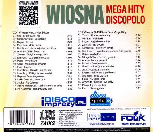 Wiosna - Mega Hity Disco Polo [2CD]