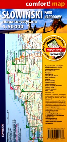 Słowiński Park Narodowy Wybrzeże Bałtyku: Ustka, Rowy, Łeba laminowana mapa turystyczna 1:50 000