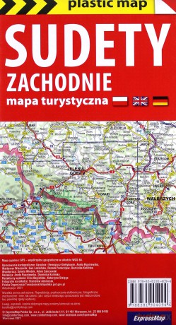 Sudety Zachodnie foliowana mapa turystyczna 1:60 000