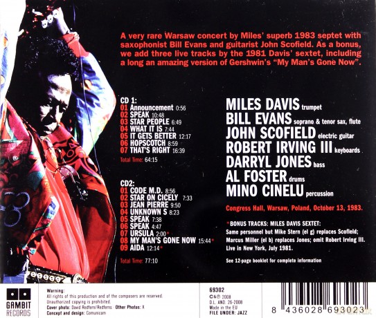 Miles Davis Septet: Live In Poland 1983 [2CD]