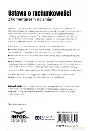 Ustawa o rachunkowości z komentarzem do zmian - Takáts Gyöngyvér [KSIĄŻKA]