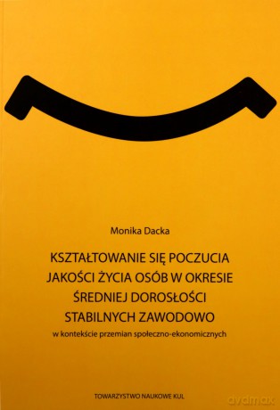 Kształtowanie się poczucia jakości życia osób w okresie średniej dorosłości stabilnych zawodowo w kontekście przemian społeczno-ekonomicznych. Seria: Prace Wydziału Nauk Społecznych 193 - Monika Dacka [KSIĄŻKA]