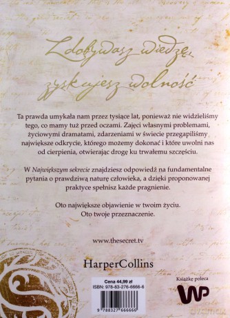 Największy sekret - Rhonda Byrne [KSIĄŻKA]