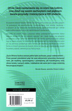Wszystko na swoim miejscu. Pierwsze miłości i ostatnie opowieści - Oliver Sacks [KSIĄŻKA]