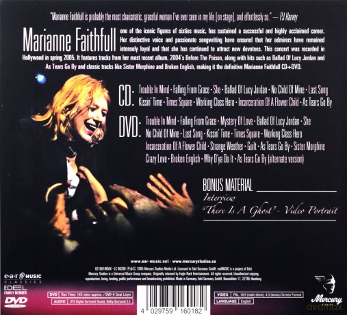 Marianne Faithful: Live In Hollywood [DVD]+[CD]
