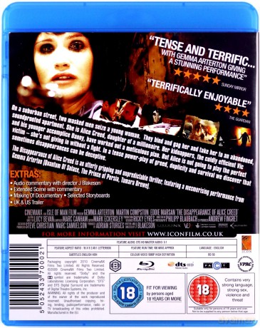 The Disappearance of Alice Creed (Uprowadzona Alice Creed) [Blu-Ray]
