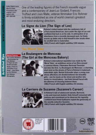 The Eric Rohmer Collection (Le Signe du Lion / Le Baoulangere de Monceau / La Carriere de Suzanne) [2DVD]