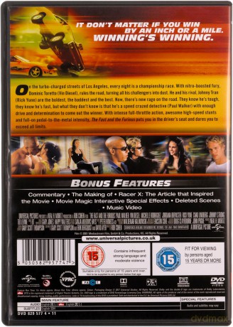 The Fast And The Furious (Szybcy i wściekli) [DVD]